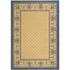  Indoor/ Outdoor Royal Natural/ Blue Rug (53 Round)