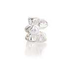 Bling Jewelry White CZ 925 Sterling Silver Heart Bead Compatible with 