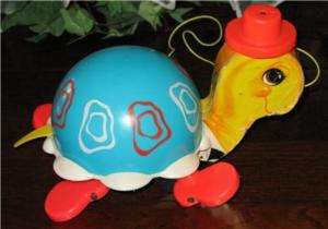 Vintage ©1962 Fisher Price Turtle Pull Toy #773.  