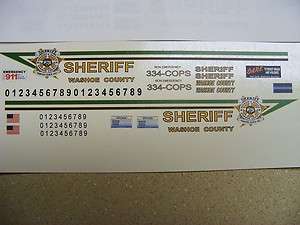 Washoe County Sheriff Decals 124 Crown Vic Charger  