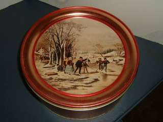 CURRIER & IVES 10 COOKIE TIN  