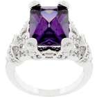 Amethyst Cubic Zirconia Rings  