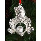 ornament j strait designs 0096 heart angel silver pewter ornament