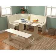 pc. Nook Dining Set   Antique White 