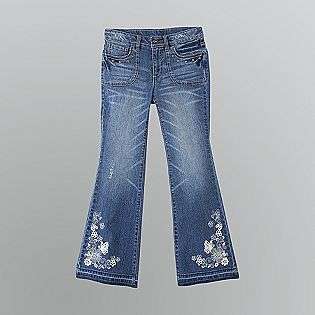 Girls Frayed Cuff Boot Cut Denim Jeans  Canyon River Blues Clothing 