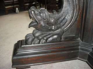CARVED ITALIAN ANTIQUE GRIFFIN DINING ROOM TABLE 11IT066D  
