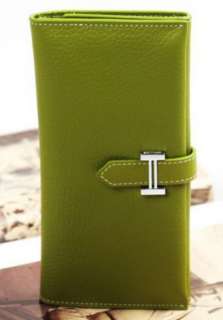Genuine Leather Purse Tri fold Wallet Clutch Bag New H1  