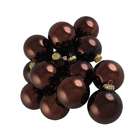   Pack of 16 Shiny Chocolate Brown Glass Ball Christmas Ornaments 2