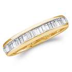    Diamond Wedding Ring 10k Yellow Gold Baguette Band (1/2 CT