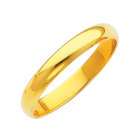 IceNGold 14K Yellow Solid Gold PLAIN Wedding Band Ring 3 mm Sz 6