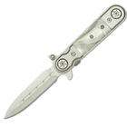 IRC Stiletto Style Assisted Knife with White Pearl Handle