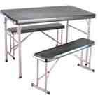 Lifetime Hunter Green 42 in. x 26 in. Sport Table with Benches