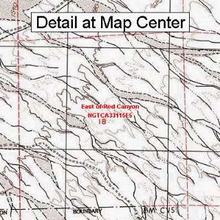 com USGS Topographic Quadrangle Map   East of Red Canyon, California 