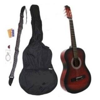 38 Inch Student Beginner COFFEE Acoustic Guitar with Carrying Case 