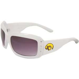 Iowa Hawkeyes Ladies White Rhinestone Fashion Sunglasses  