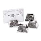 Jewelry Adviser Gifts Nickel plated Set of Four Silver Glitter Place 