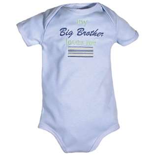 Raindrops 28462 My Big Brother, Sister Loves Me Boy Body Suit   Blue 