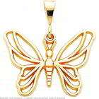 Polished Gold Butterfly Charm  