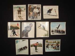 10 German wintersport ski hockey cigarette cards 1930s  