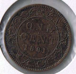 1881 Canada One Cent  