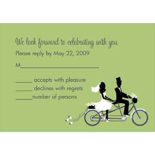   Wasabi Wedding Personalized Response Cards (40 Count) 