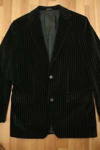 BOSS HUGO Sport Coat Blazer Jacket Black Blue Stripes  