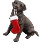 Sandicast Chocolate Labrador Retriever Christmas Ornament
