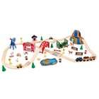 KidKraft 75pc Kids Toy   Farm Train Set with Long Track