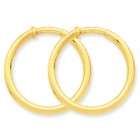 JewelBasket Large 14k Thick Clip on Hoop Earrings 1 1/8 Inch 