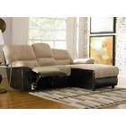 Coaster Recliner and Chaise Sofa in Tan Microfiber by Coaster