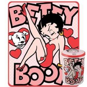   Betty Boop Fleece Throw with Tin Canister *SALE*
