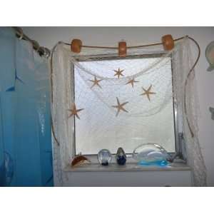  12 X 8 New Fishing Net Window Treatment Starfish Floats 