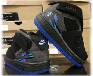 Nike AJF 8 Jordan Force Black Aqua Toddler Shoes TD 7.5  