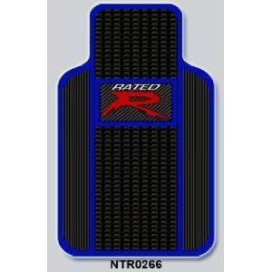    Racing Rubber Floor Mats Blue Rated R 4pc.