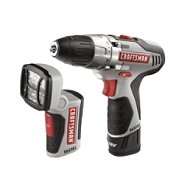 Craftsman 12.0 Volt Lithium Ion Drill and LED Light Combo Kit at  