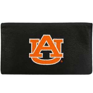  Auburn Tigers Black Embroidered Leather Checkbook Cover 