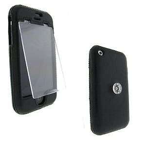   Leather Hard Shell (Black) for Apple iPhone Cell Phones & Accessories