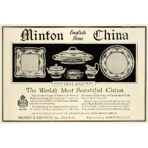  1925 Ad Meakin Ridgway Minton Bone China Princess Decor 