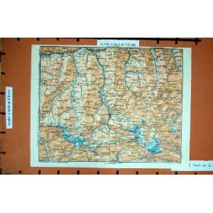  MAP 1927 TYROL PINZGAU BADGASTEIN MOUNTAINS ALPS