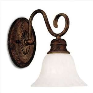 Living Well 7043DM Dark Mocha Wall Sconce with Frosted Glass