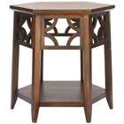 Safavieh Dominick Hexagon End Table in Light Brown