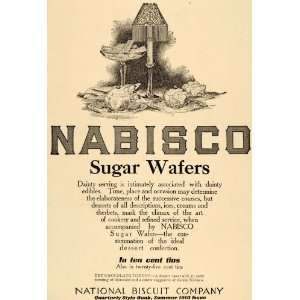  1910 Ad Nabisco Sugar Wafers National Biscuit Lamp Food 