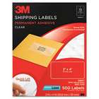 3M MMM3400T   Permanent Adhesive Clear Laser Mailing Labels, 2 x 4 
