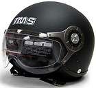flat black motorcycle open face jet pilot helmet dot l