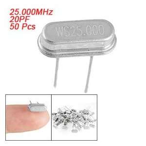  50 Pcs DIP Mounting Type 25.000MHz Quartz Crystal 