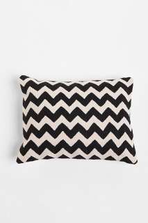 UrbanOutfitters  Crewel Embroidered Zigzag Pillow