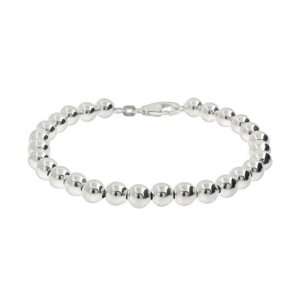    6mm Sterling Silver Bead Bracelet Eves Addiction Jewelry