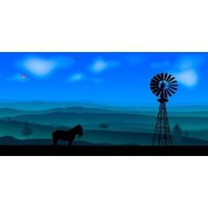  Country Sunset With Rollin Hills Wall Mural