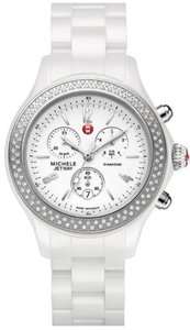 Michele Womens Jetway Diamond Bezel Chronograph Watch MWW17B000001 