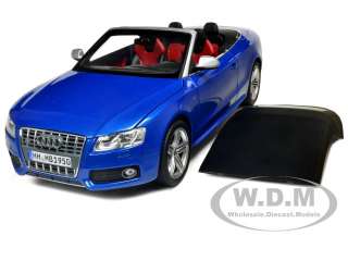 2009 AUDI S5 CONVERTIBLE BLUE 118 DIECAST MODEL CAR BY NOREV 188361 